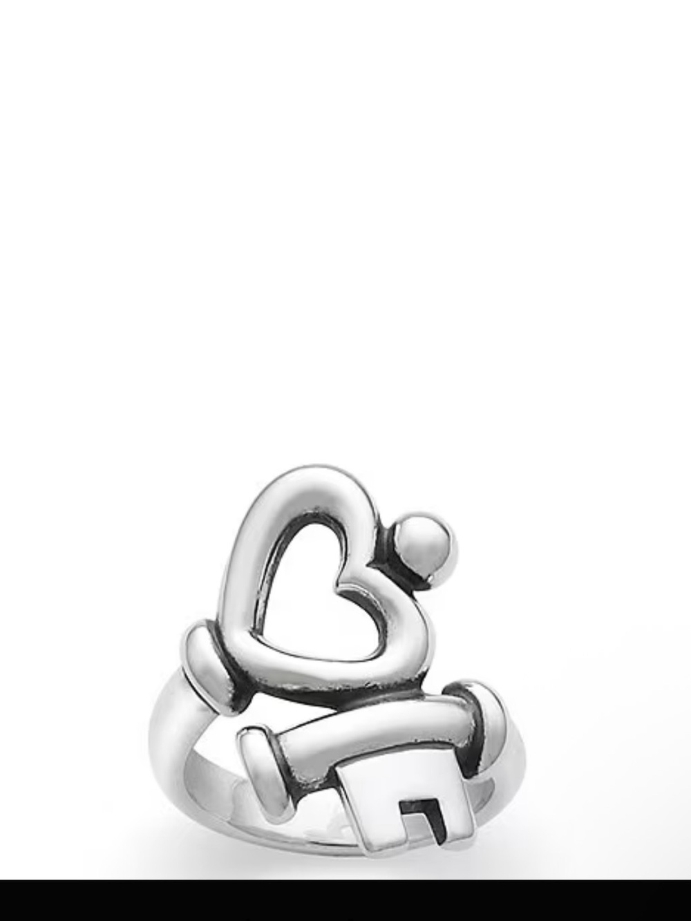James Avery Key to heart ring
